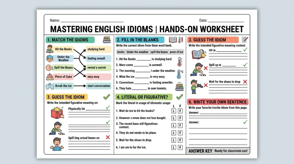 Fun with Idioms Worksheets
