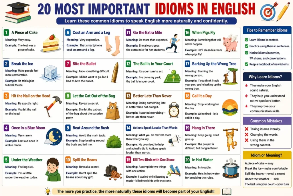 important idioms