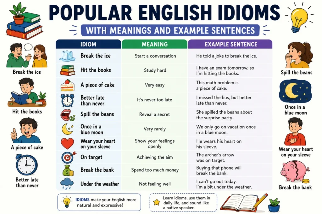 idioms with meanings