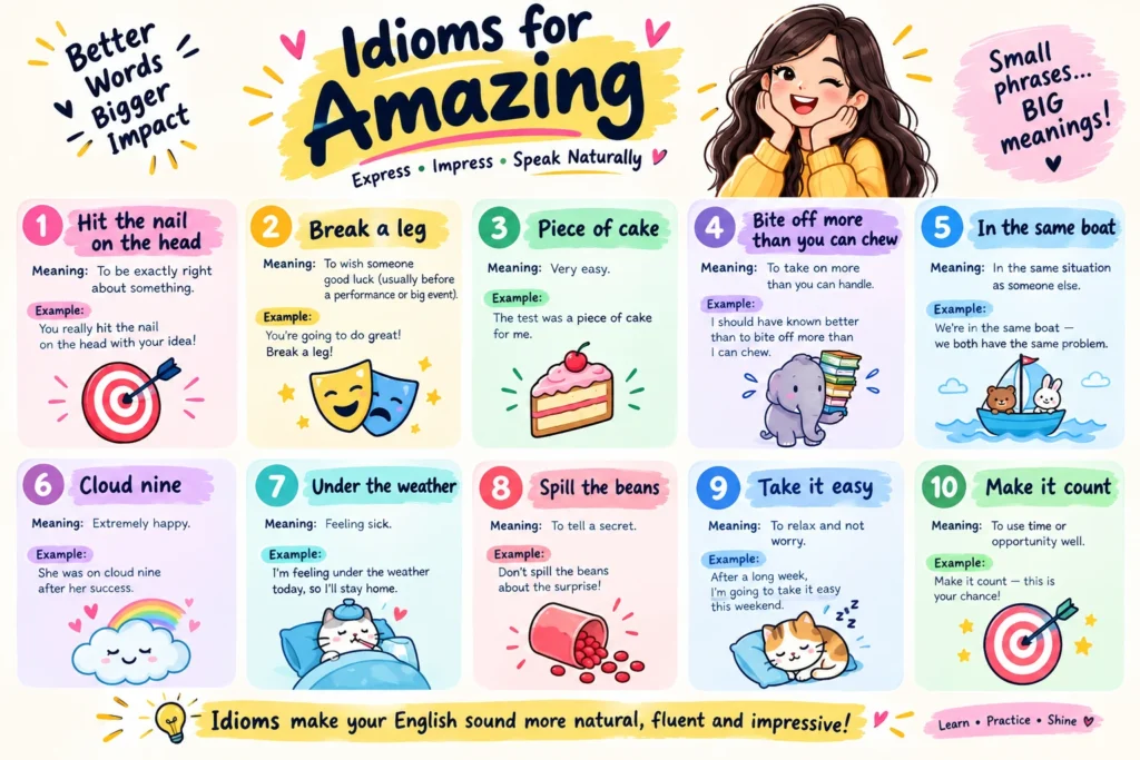 Idioms for Amazing