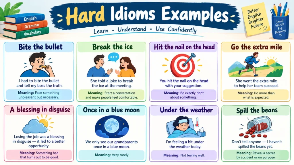Hard Idioms Examples
